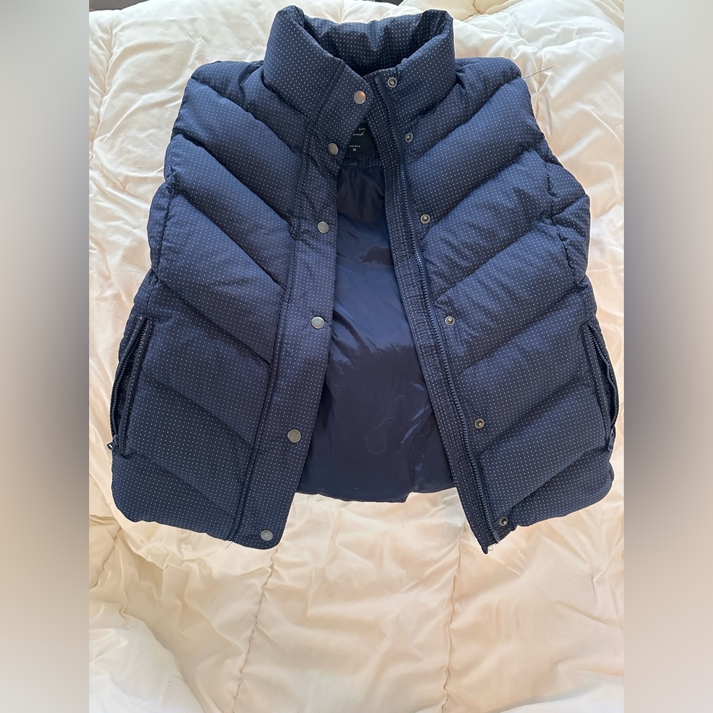 GAP Puffer Vest - Navy with fine white dots